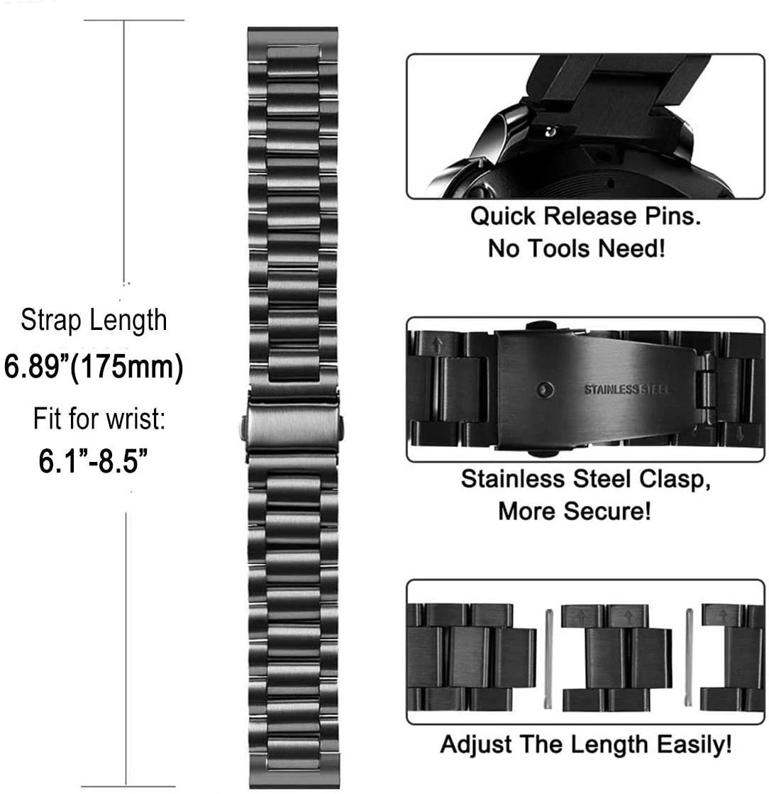 Stainless Steel Band For Motor - Motorola Smartwatch Accessories ulasan dan harga