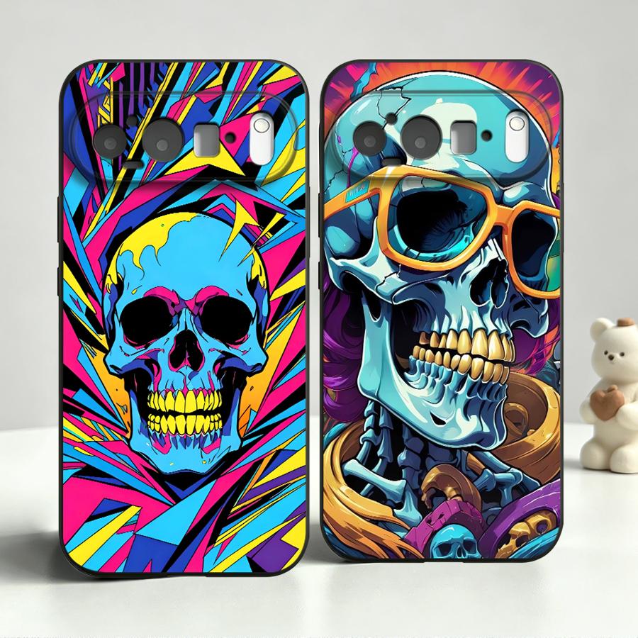 Neon Pop Art Skull Case for Go - Google Pixel 8A ulasan dan harga