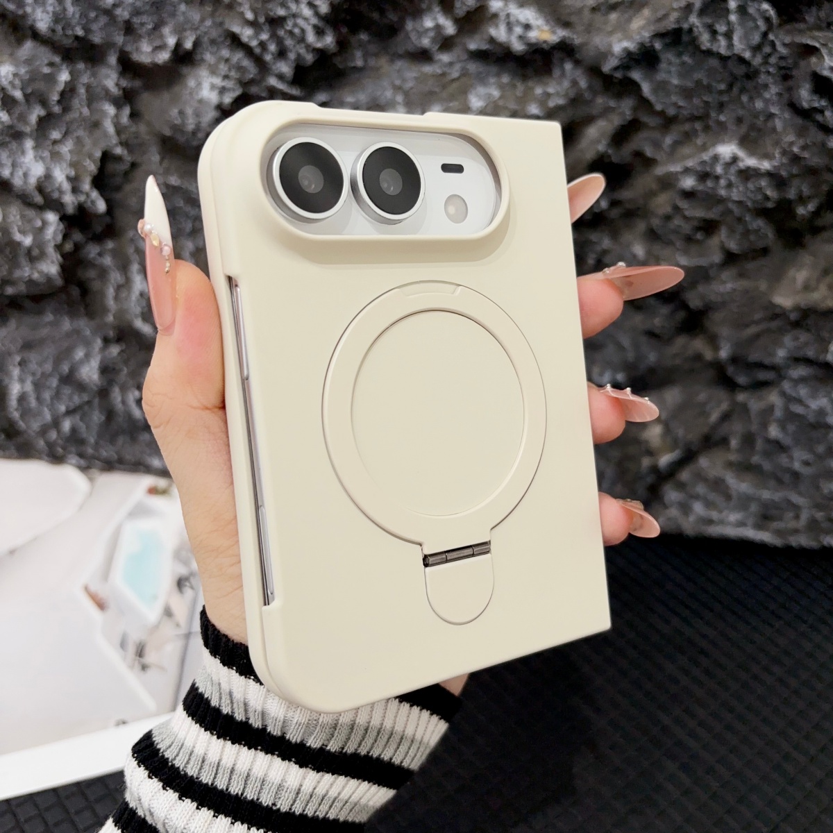 PC Skin Texture Ring Holder fo - Magnetic Charging Stand ulasan dan harga