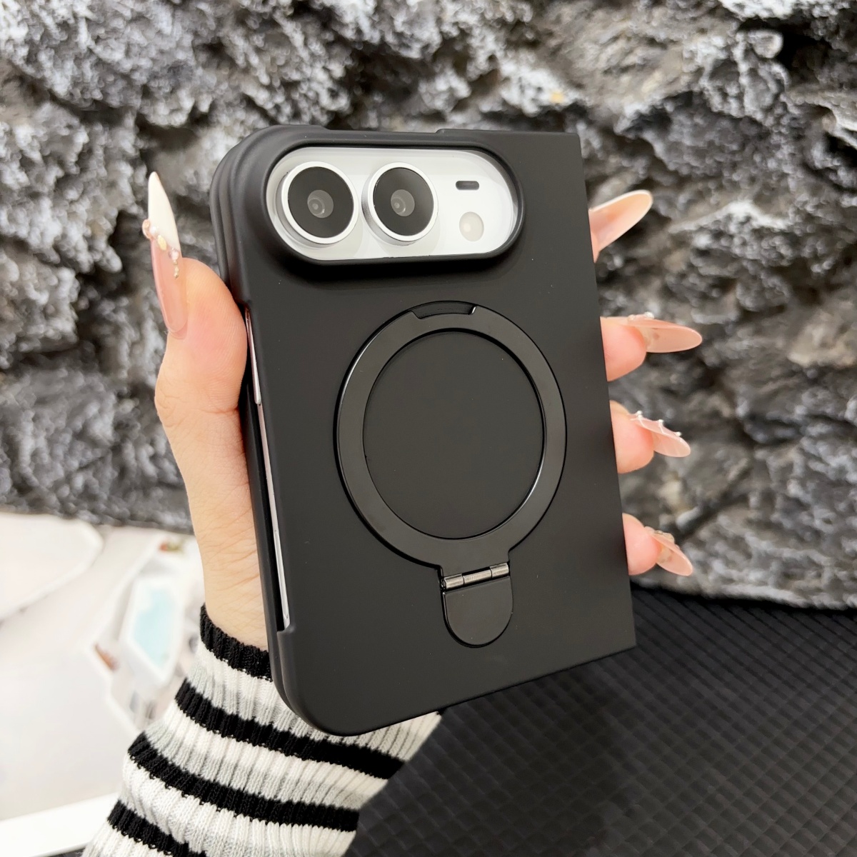 PC Skin Texture Ring Holder fo - Magnetic Charging Stand ulasan dan harga