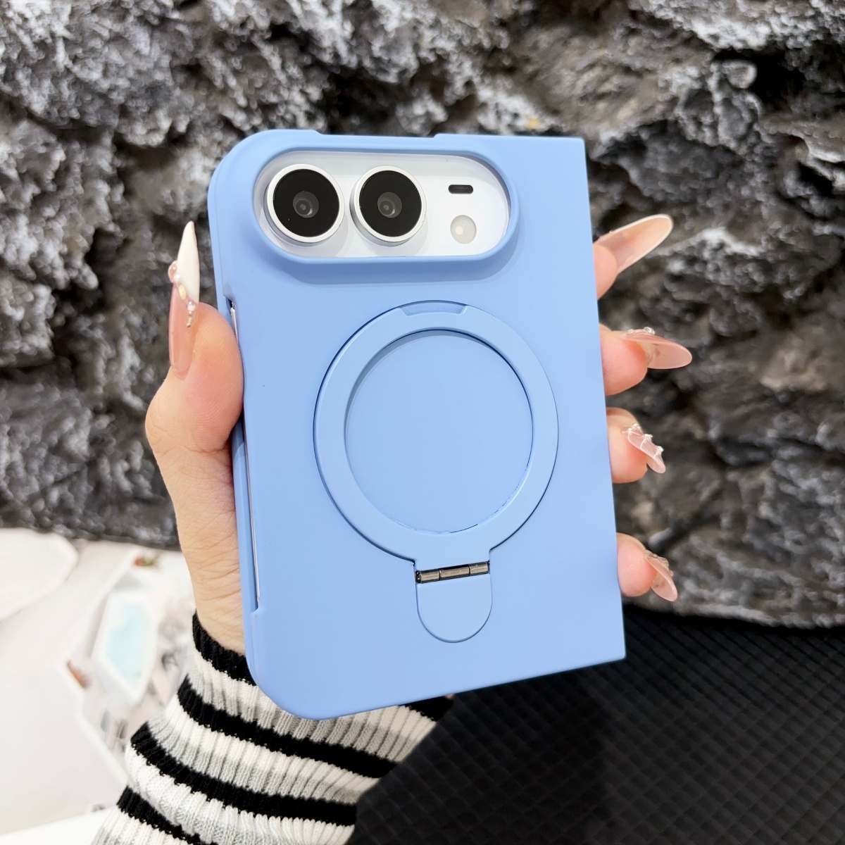 PC Skin Texture Ring Holder fo - Magnetic Charging Stand ulasan dan harga