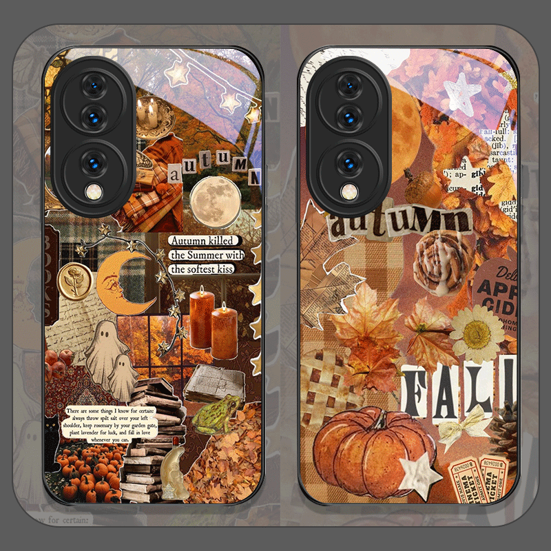 Retro Autumn Leaves Pumpkin Pl - Huawei Nova 12 ulasan dan harga