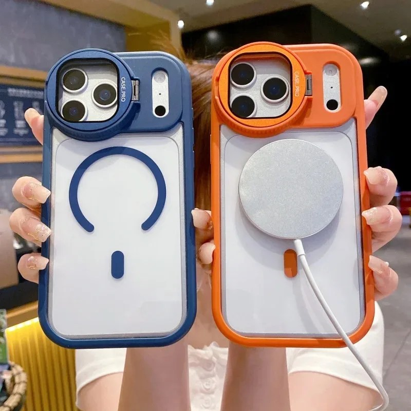 Clear Camera Stand Back Cover  - Magnetic Charging Stand ulasan dan harga